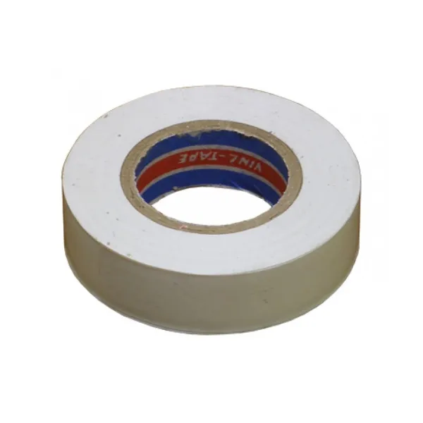 ПВХ Ізоляційна стрічка біла 0.13мм,19мм,25м