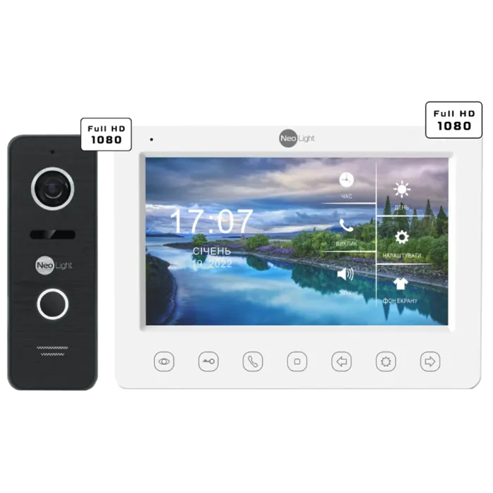 Neolight KAPPA+ HD WF + PRIME FHD Black з кутком Комплект відеодомофону