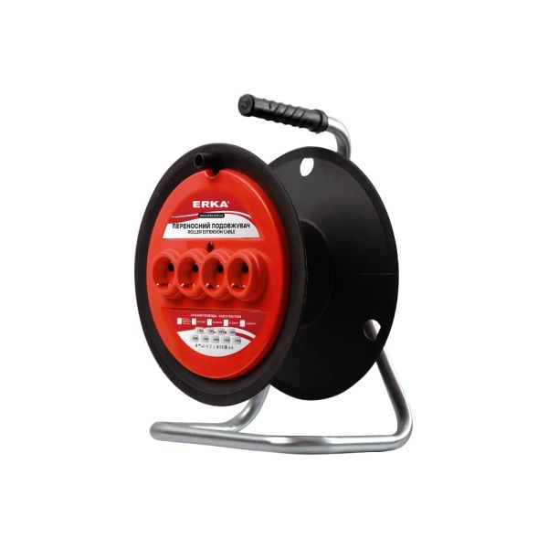 Котушка для подовжувача, з ж/к 4 гнізда ERKA 500