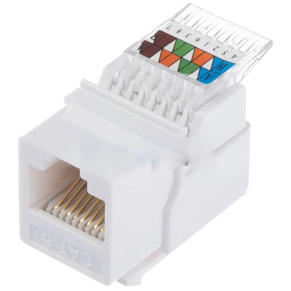 Hager Lumina WL9002 SLIM KeyStone RJ-45 UTP, кат.5е Модуль
