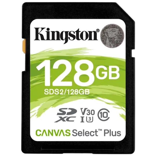 Kingston 128GB SDXC Canvas Select Plus 100R C10 UHS-I U3 V30 Модуль флеш-пам'яті