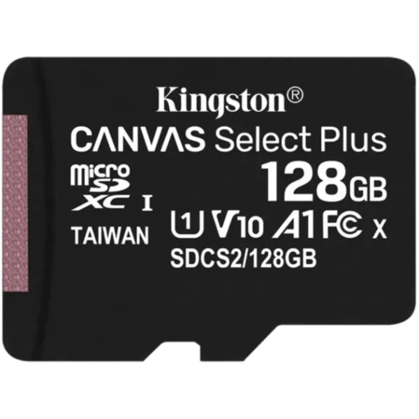 Kingston microSD 128GB C10 UHS-I R100MB/s + SD Карта пам'яті