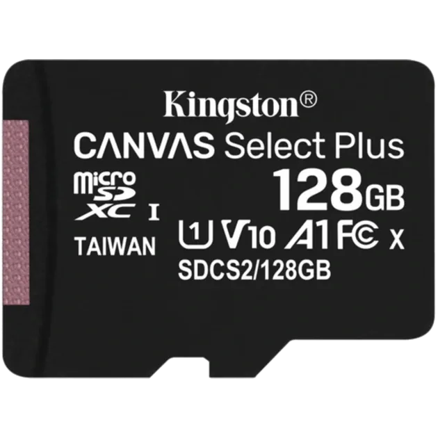 Kingston microSD 128GB C10 UHS-I R100MB/s + SD Карта пам'яті