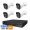 Комплект IP-відеонагляду на 4 камери TVT IP-Video Kit 4x4Mp (B) PoE: 4 циліндричні 4Mp відеокамери + 4-канальний 6Mp відеореєстратор