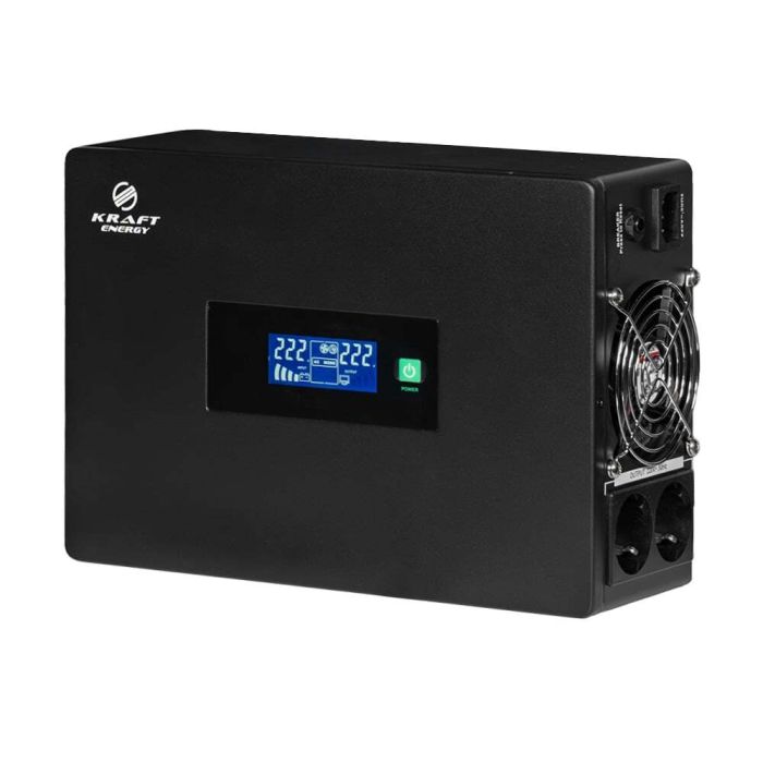 Комплект резервного живлення 600W 2400Wh: високочастотний інвертор Kraft KRF-SAVR600VA/600W-12V + акумуляторна батарея Trinix TGL12V200Ah/20Hr GEL