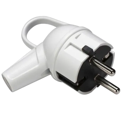 Makel 10037 Вилка з заземленням біла з кільцем