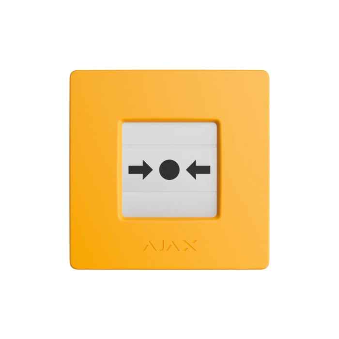 Бездротова програмована кнопка Ajax ManualCallPoint (Yellow) Jeweller з механізмом скидання