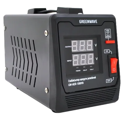 Green Wave Mauser 1000VA (700Вт) Стабілізатор напруги релейний 1xShuko, DC140-260V, AC220±8%, BOX