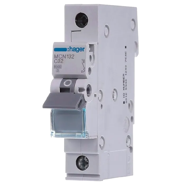 Hager MCN132 Автоматичний вимикач 1P 6kA C-32A 1M