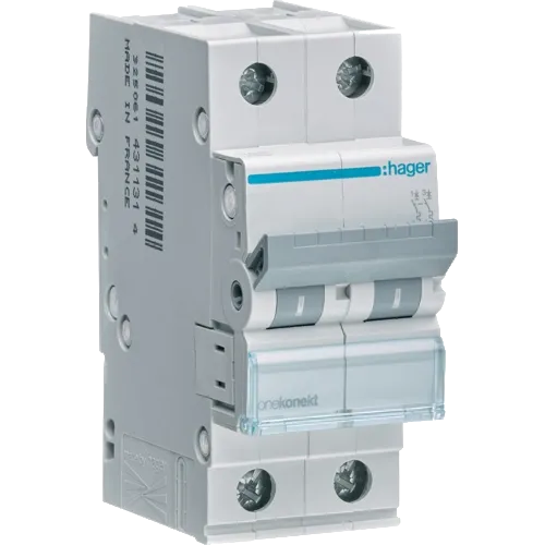 Hager MCN206 Автоматичний вимикач 6 А 2-полюсний С