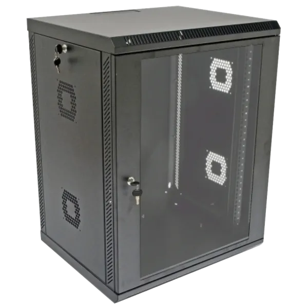 19"15U, 600х600х773 акрилове скло,чорна Шафа