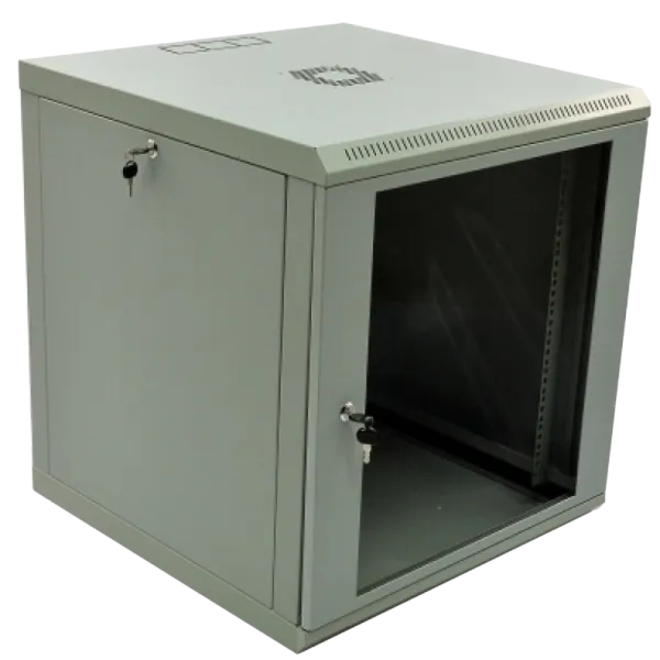 12U, 600х600х640 Шафа акрилове скло сірий