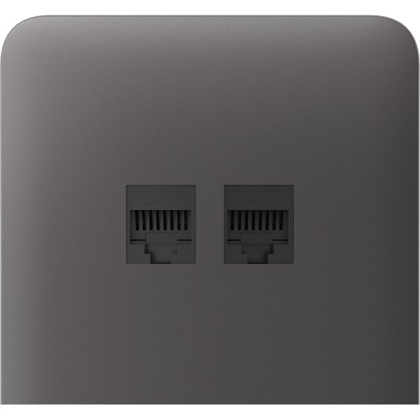 Бічна панель для вбудованої інтернет-розетки Ajax SideCover (LAN) vertical Grey (126222.319.GR)