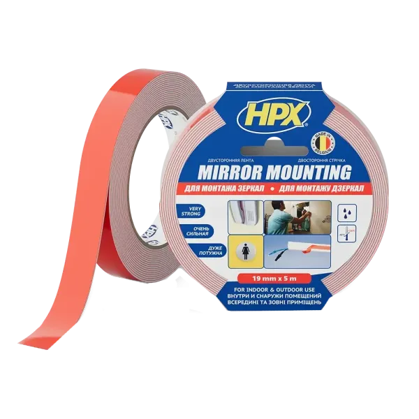HPX DS1905 MIRROR MOUNTING 19мм х 5м Стрічка двохстороння спінена для дзеркал