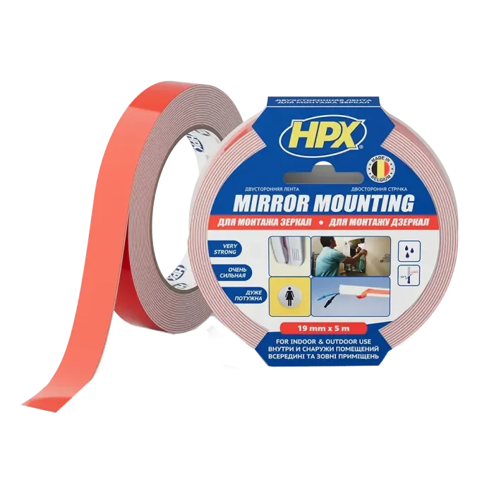 HPX DS1905 MIRROR MOUNTING 19мм х 5м Стрічка двохстороння спінена для дзеркал