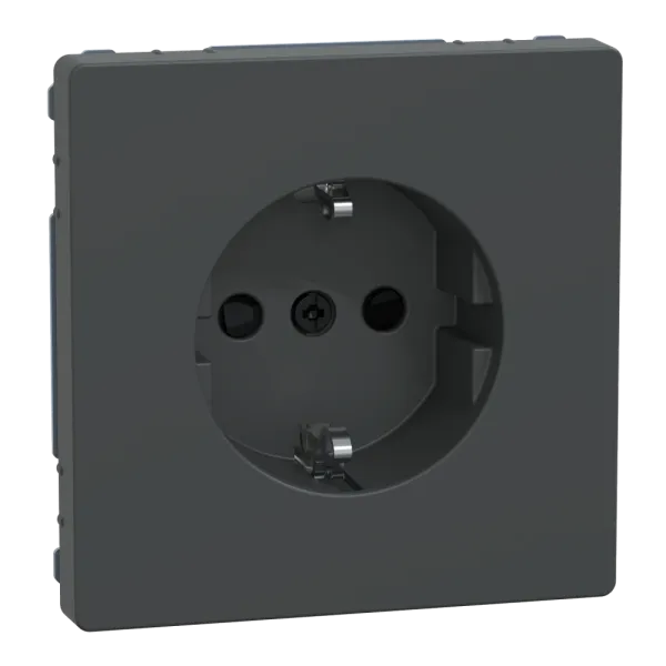 Schneider Electric Merten System Design MTN2300-6034 РОЗЕТКА з/к і шторкою АНТРАЦИТ