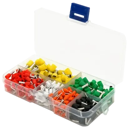 (Е0508-100 шт, Е7508-80шт, Е1508-50шт, Е2508-80 шт, Е4009-50 шт, Е6012-40 шт) Набір клем/наконечників 400шт