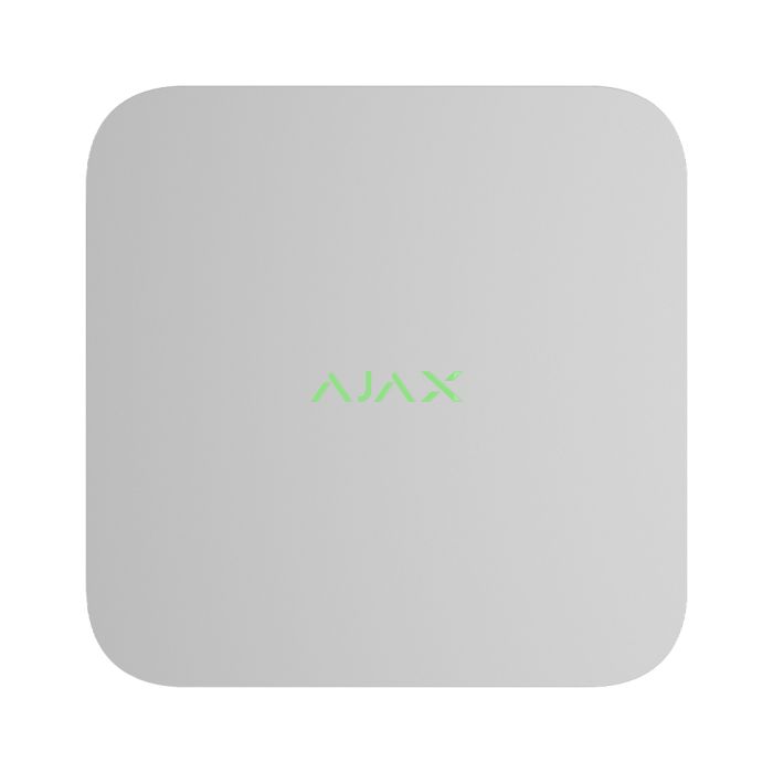 Мережевий відеореєстратор Ajax NVR DC white на 8 каналів з живленням від низьковольтного джерела