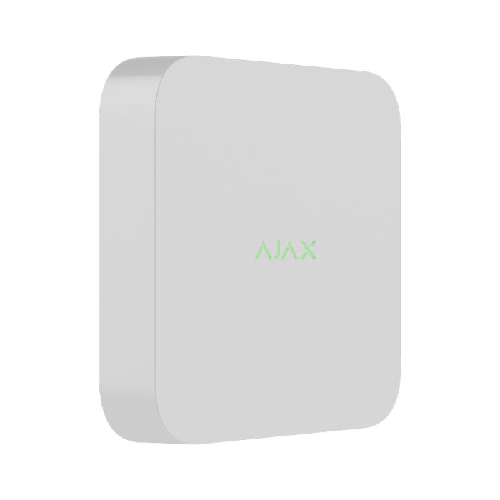 Мережевий відеореєстратор Ajax NVR DC white на 8 каналів з живленням від низьковольтного джерела