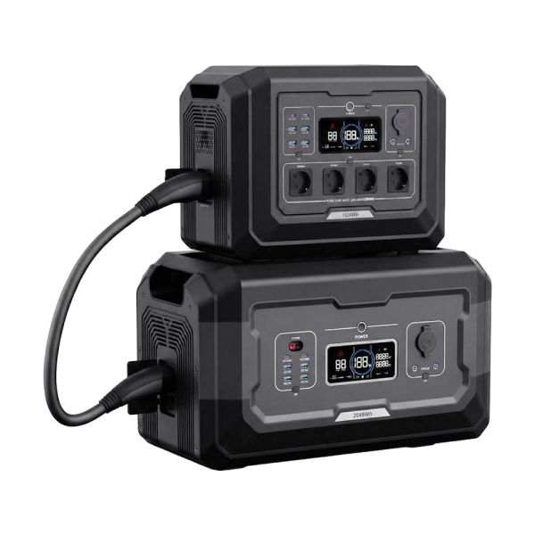 Комплект резервного живлення OUPES 3072Wh 2000W: зарядна станція OUPES S1 2000W 1024Wh LiFePO4 та додаткова батарея OUPES S2-BAT 2048Wh LiFePO4