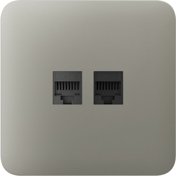 Передня панель для вбудованої інтернет-розетки Ajax SoloCover (LAN) Olive (126194.317.OL)