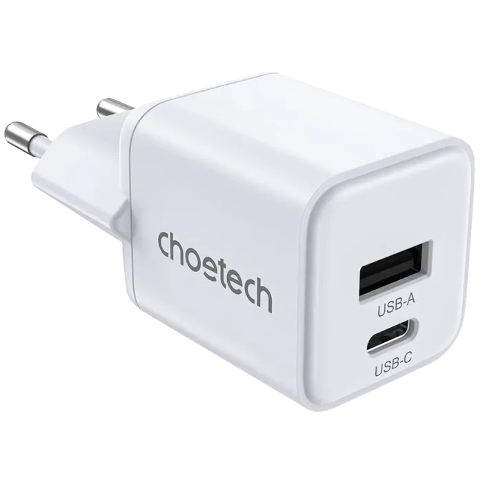 Choetech PD5012 mini White PD30W GAN A+C Адаптер