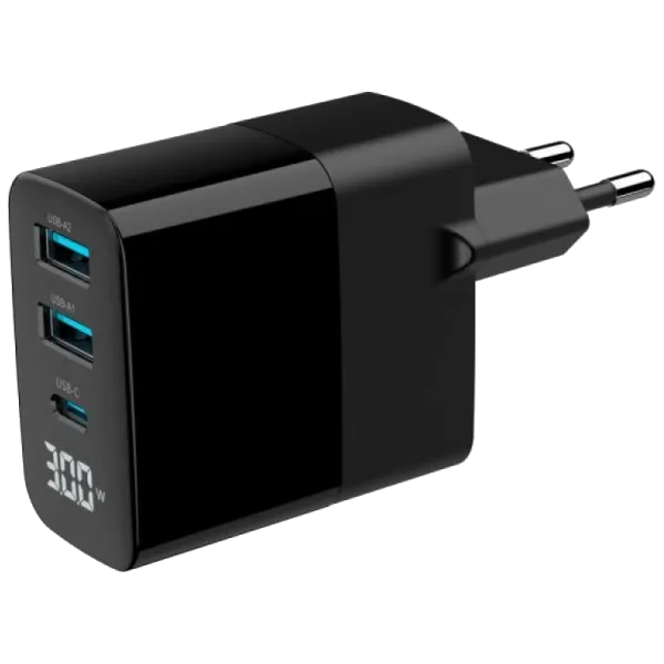 Gembird TA-UC-PDQC30LCD-BK-02 Мережевий зарядний пристрій