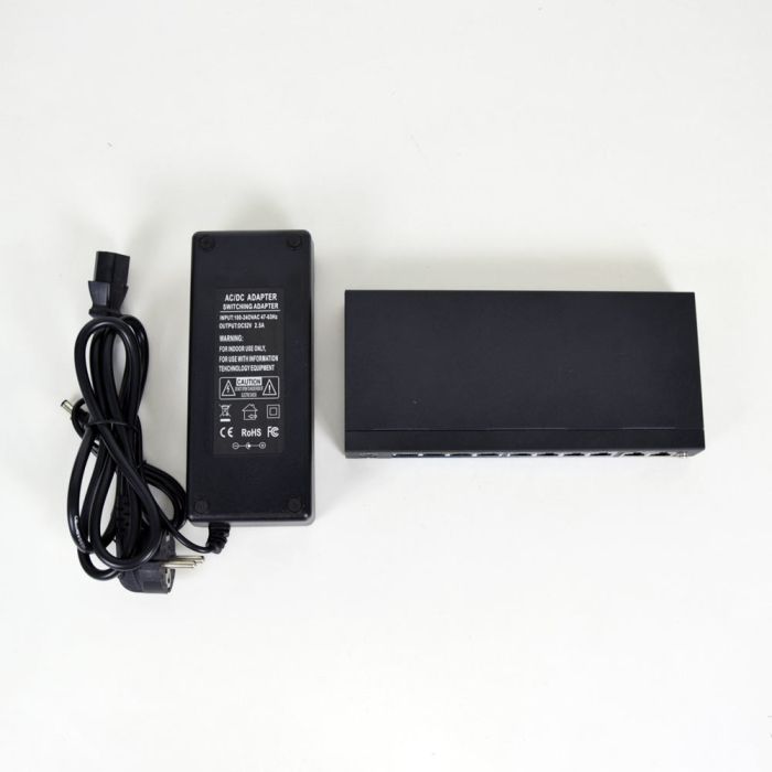 Комутатор PoE-1010-8P/250m/8L