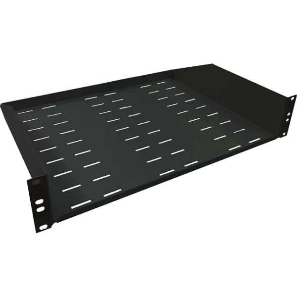2U 19" 350 мм 9005 Полиця консольна чорна