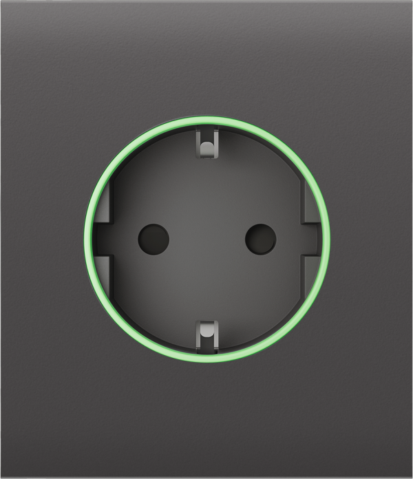 Центральна панель для вбудованої розетки Ajax СenterCover (smart) Gray