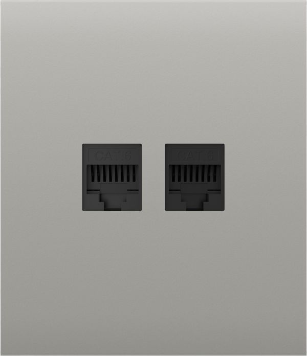 Передня панель для вбудованої інтернет-розетки Ajax CenterCover (LAN) Oyster (126201.318.OY)