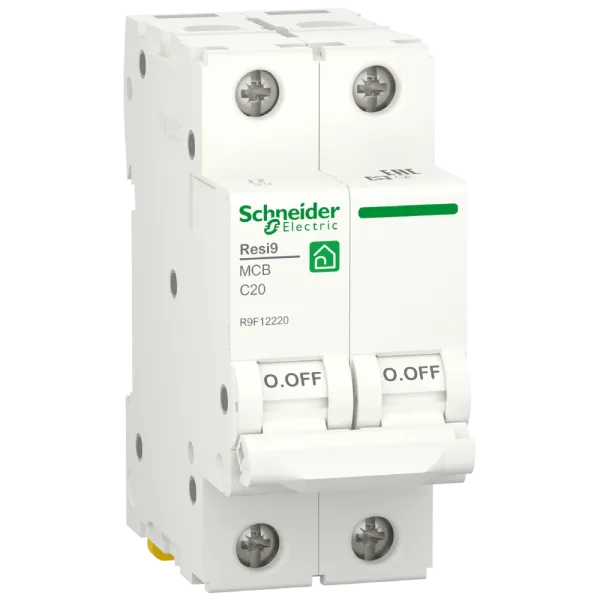 RESI9 20 А, 2P, крива С, 6кА Автоматичний вимикач Schneider Electric