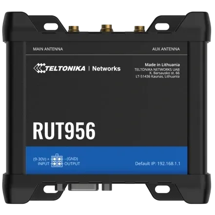 Teltonika RUT956 з 4G LTE, Wi-Fi, RS-232, RS-485 Промисловий стільниковий маршрутизатор