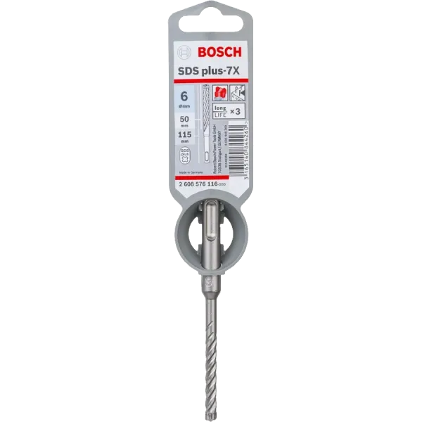 Bosch SDS Plus-7X 6x50x115 мм Бур д/арм.бетону