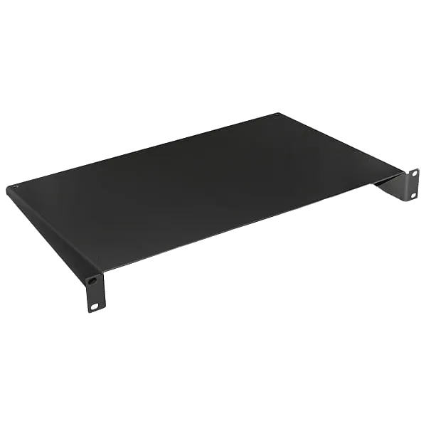 1U 19" 250 мм 9005 Полиця консольна чорна