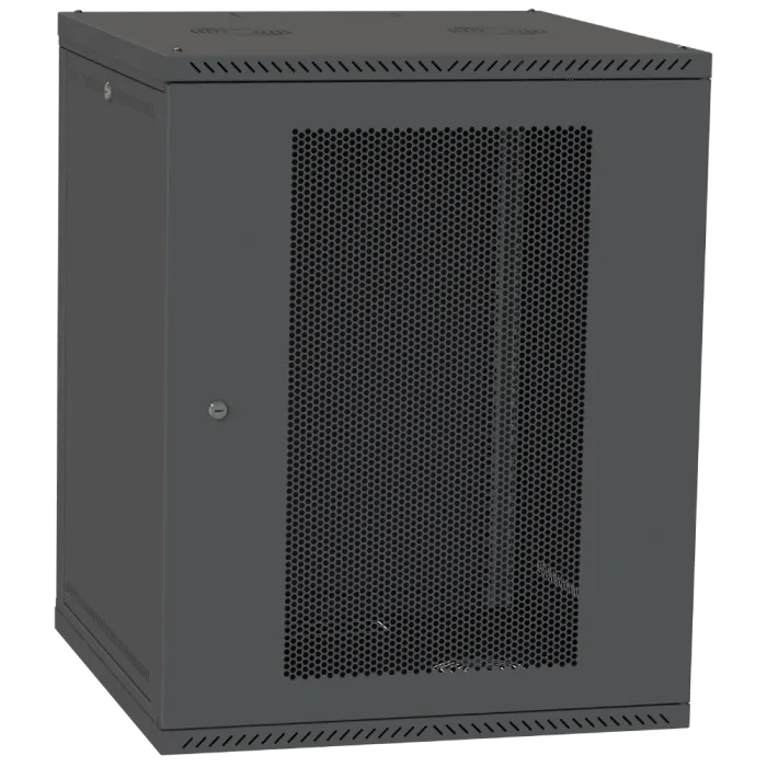 IPCOM СН-15U 600х450 перфорація RAL9005 Шафа серверна
