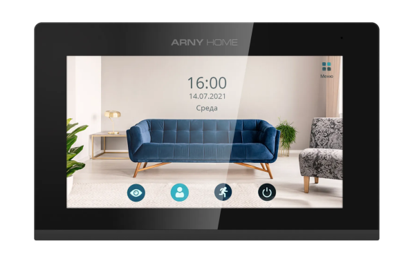 Відеодомофон ARNY AVD-742A 7'' Wi-Fi IPS, Black