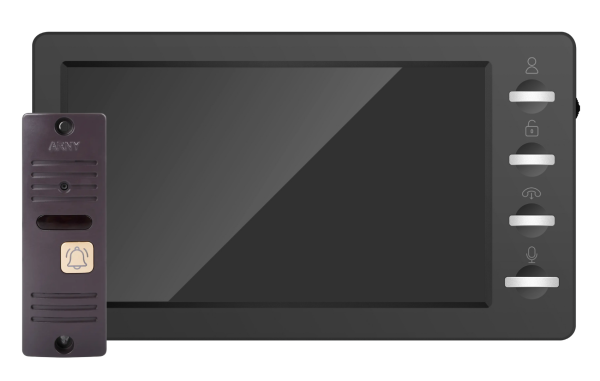 Комплект домофонний ARNY AVD-7008FHD (AVD-708 2Мп + AVP-05 2Мп), Black + Brown