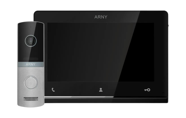 Комплект домофонний ARNY AVD-7121 (AVD-710 2Мп 7" TFT + AVP-NG230 1Мп), Black + Silver