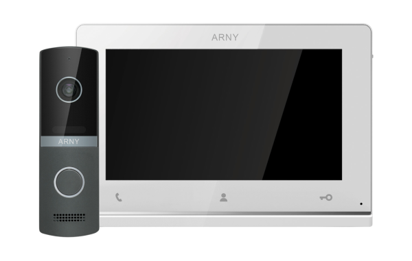 Комплект домофонний ARNY AVD-7121 (AVD-710 2Мп 7" TFT + AVP-NG230 1Мп), White + Graphite