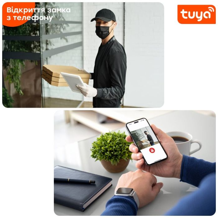 Комплект відеодомофона Light Vision: домофон 7" SINGAPORE (AI) FHD Black та відеопанель RIO FHD Grey