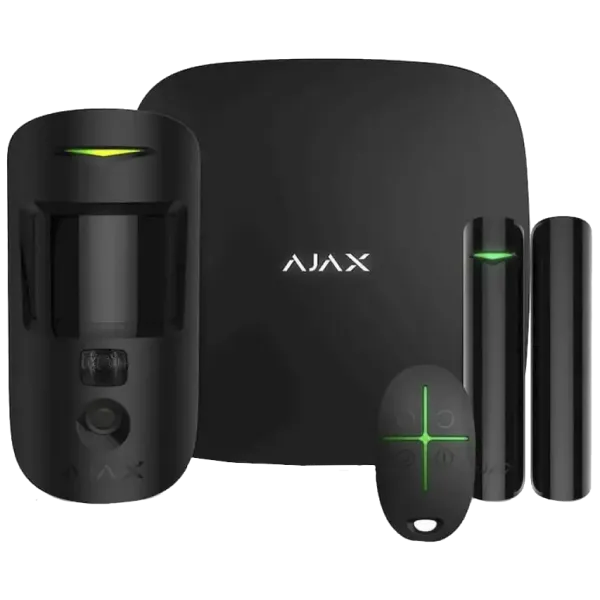 Ajax StarterKit Cam HDR (8EU) UA black Комплект охоронної сигналізації