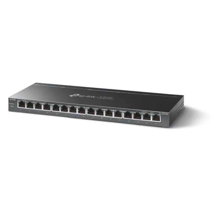 Комутатор TP-LINK TL-SG116P 16xGE/PoE+ 120W некерований