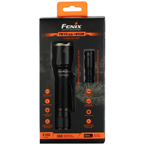 Fenix TK16 V2.0 + E02R Ліхтарі ручні комплект