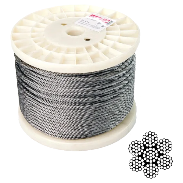 APRO 5 мм DIN 3055 (6х19+1х19) А2 100 м Трос нержавіючий
