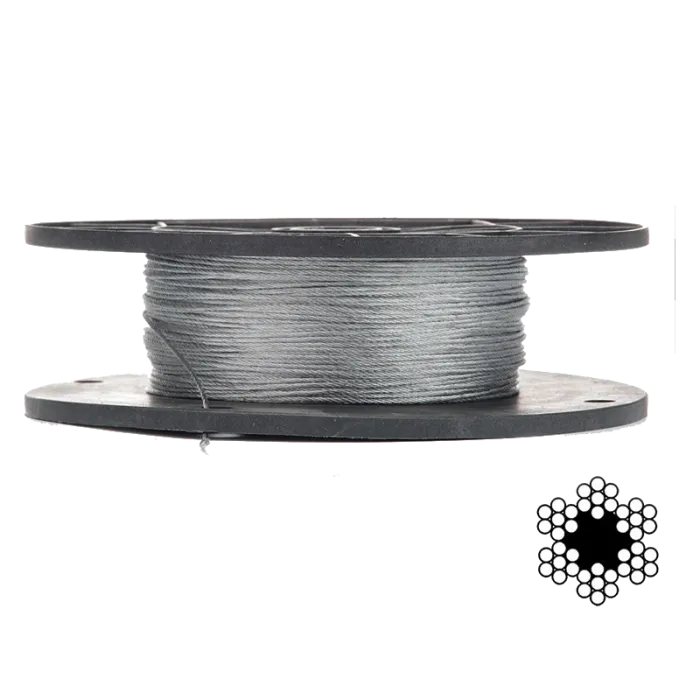 APRO 2мм DIN 3055 (6x7) бухта 200м Трос оцинкований