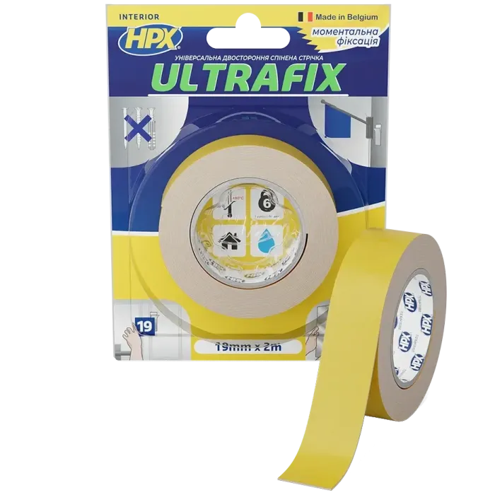 HPX DSU1902 ULTRAFIX 19мм х 2м Стрічка двохстороння