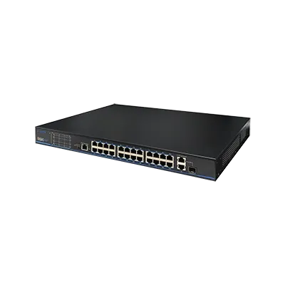 UTP3226TS-PSB 24 порти 10/100 Мбіт/с PoE+ 2 порти Gigabit RJ-45 (1 порт комбінований SFP)
