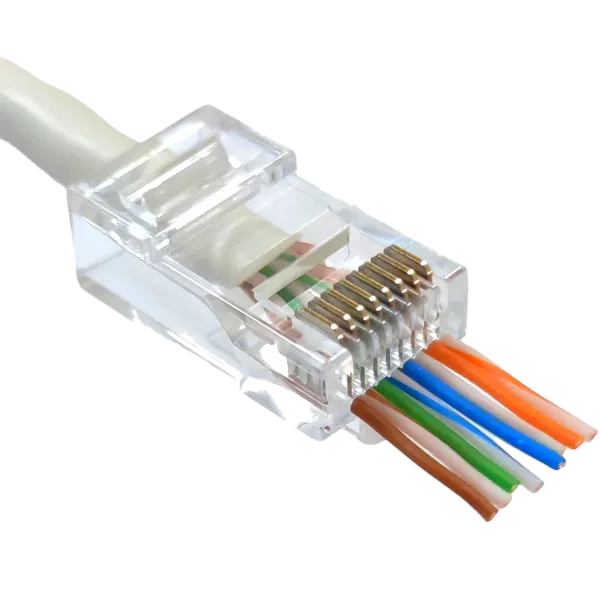 Kingda UTP RJ45 кат. 6 (100шт.) Конектор з наскрізними отворами