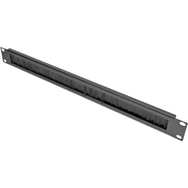 EPNew PLMN-V0801UZ Кабельний організатор 1U зі щіткою, з каб. підтримкою, чорний, EPNew